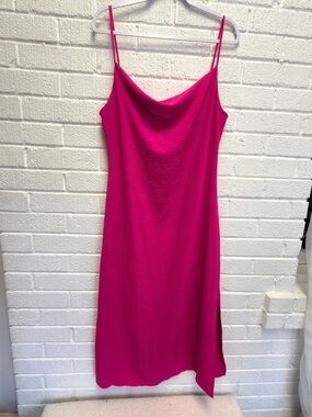 Rolla Coster Fuchsia Cowl-Neck Maxi Slip Dress